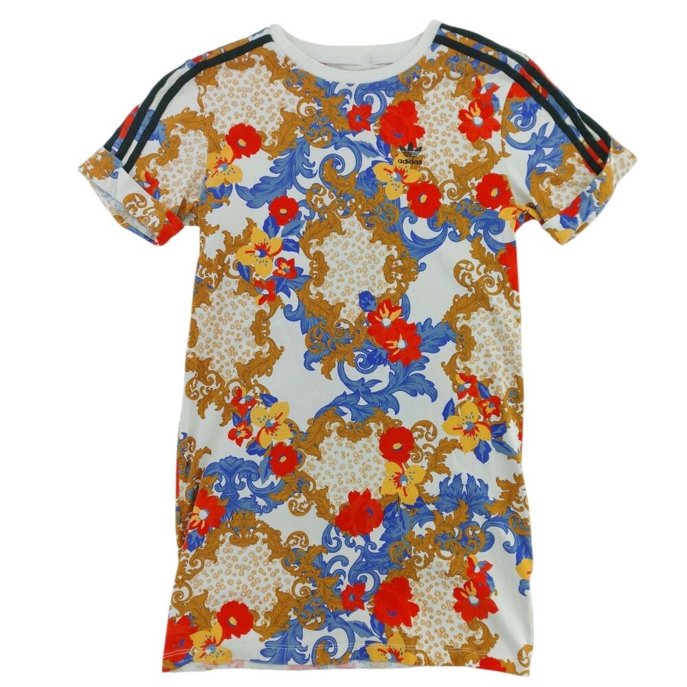 Adidas Originals Her Studio London Floral Baroque Short T-Shirt Dress XS